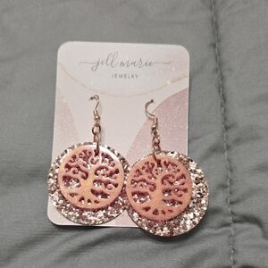 Rose Gold Tree of Life Earrings